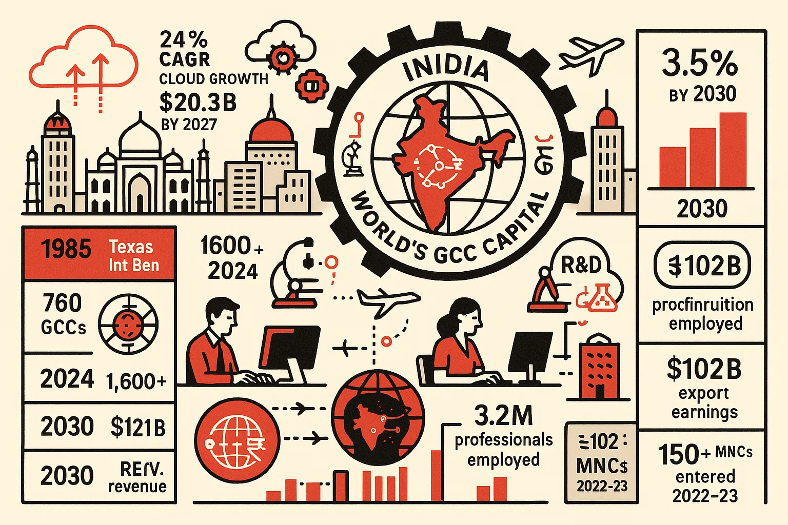 GCCs are driving innovation and growth in areas such as artificial intelligence, data analytics, and cybersecurity