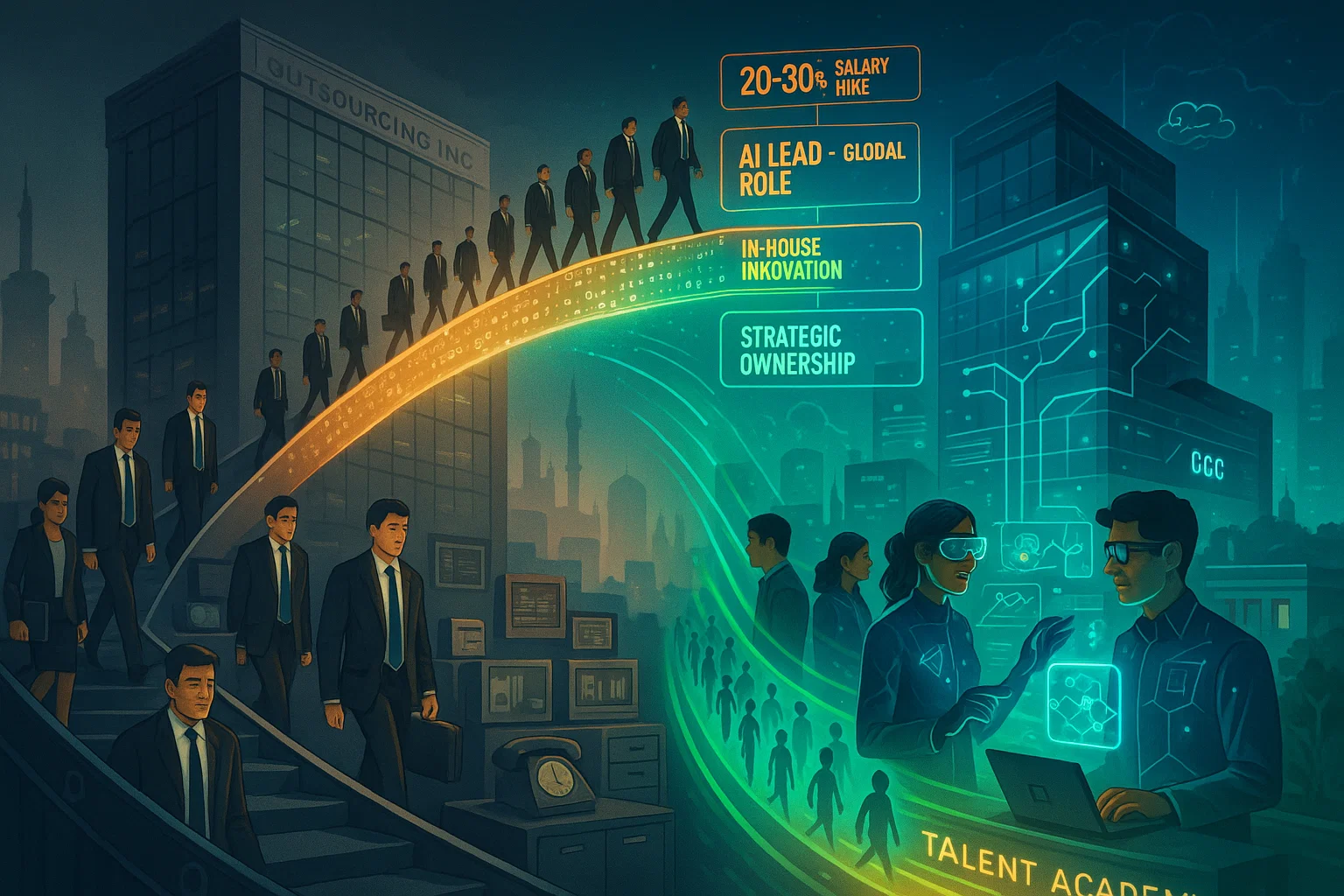 Global Capability Centres are aggressively poaching top IT talent, disrupting India's outsourcing giants and reshaping the country's technology job market and innovation landscape.