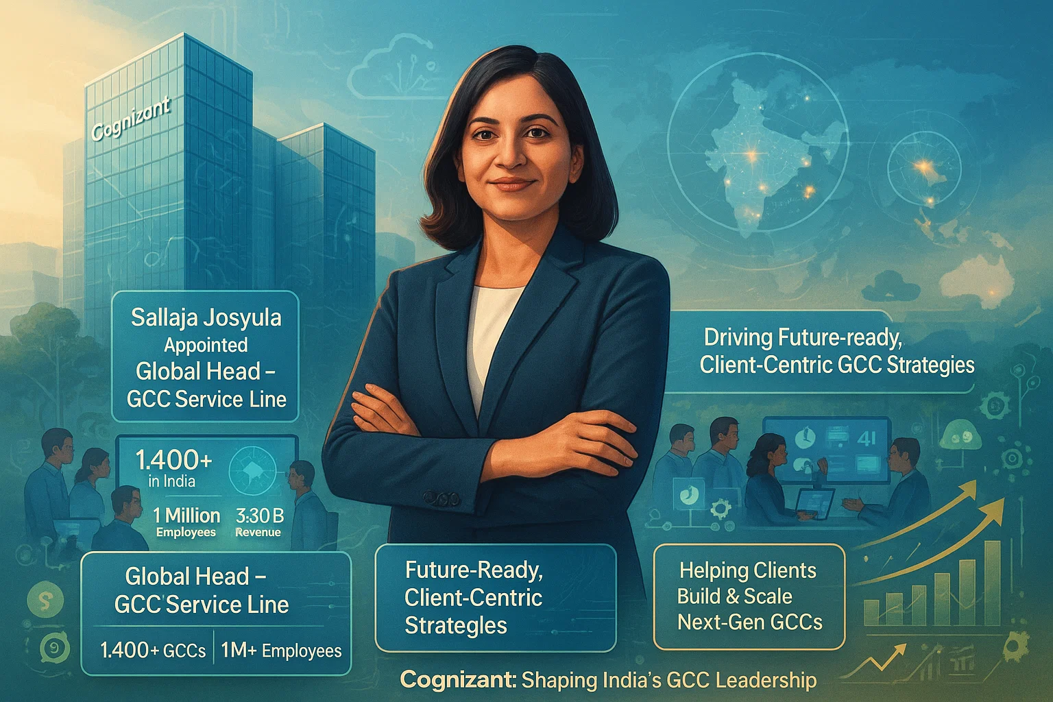 Cognizant, a leading provider of information technology, consulting, and business process outsourcing services, has appointed Sailaja Josyula as the new Global Head of its Global Capability Center (GCC) Service Line.