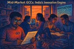 India's Global Capability Centers (GCCs) are undergoing a significant transformation, with mid-market segment driving growth and innovation, according to a latest report by Nasscom and Zinnov. The report, `India's GCC Leap – Powering Global Mid-Market Momentum,’ highlights the growing influence of mid-market GCCs in deep technology domains such as Artificial Intelligence/Machine Learning, cloud computing, cybersecurity, and data science.